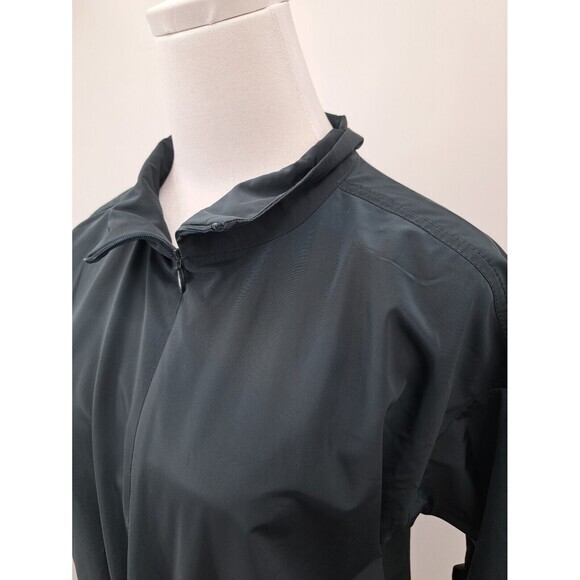 Eileen Fisher Womens Pullover Anorak Jacket Quarter 1/4 Zip Black Green Size XXS - Picture 4 of 9